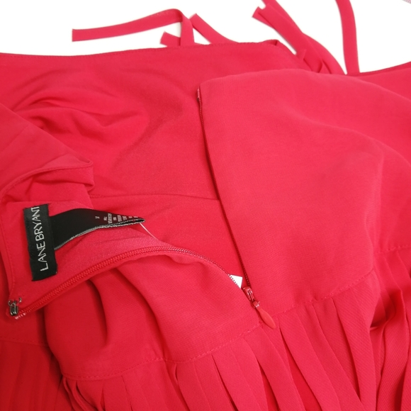 Lane Bryant Women's chiffon fringe skirt Red Size 14 - Picture 8 of 8